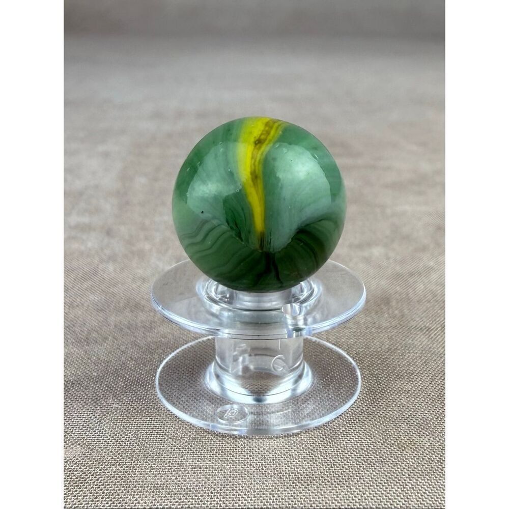 Vintage Faux Master Marble Imperial Green Yellow Swirl